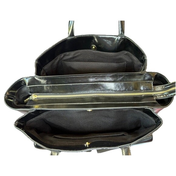 Rachel Zoe Large Tote Bag Black Briefcase Laptop Bag - Picture 7 of 14